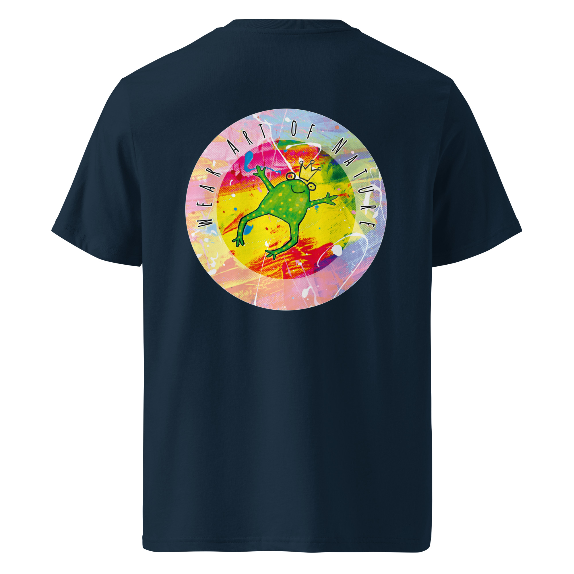 frog round front / backprint t shirt – nachhaltige bio mode von wear art of nature core collection frog round front / backprint t shirt – nachhaltige bio mode von wear art of nature core collection