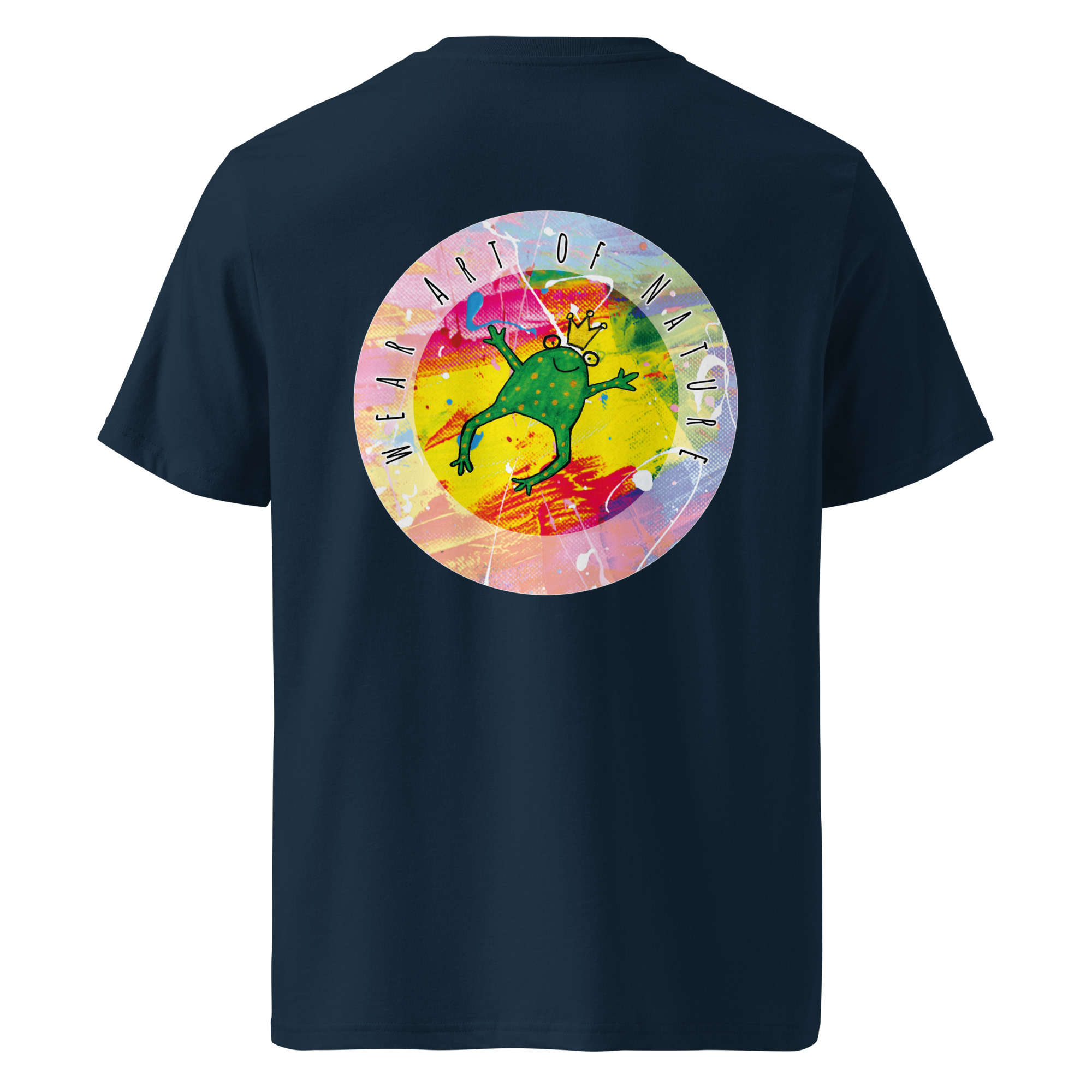 frog round front / backprint t shirt – nachhaltige bio mode von wear art of nature core collection frog round front / backprint t shirt – nachhaltige bio mode von wear art of nature core collection