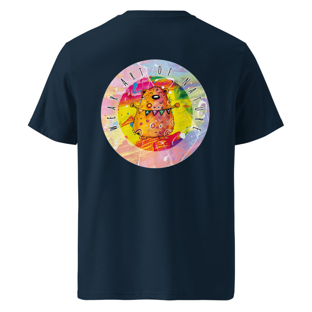 bear round front / backprint t shirt – nachhaltige bio mode von wear art of nature core collection