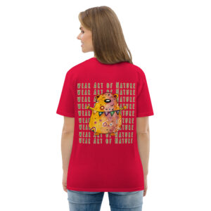 bear x backprint t shirt – nachhaltige bio mode von wear art of nature color collection