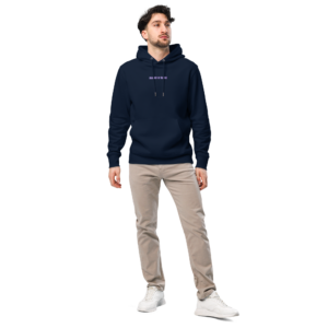 unisex essential eco cruiser 2.0 hoodie french navy front 6a5e44d0032f9