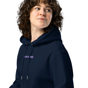 unisex essential eco cruiser 2.0 hoodie french navy left front 6a5e44d002bff