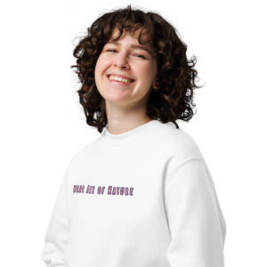 unisex eco changer 2.0 sweatshirt white left front 6a7b5b7b91932