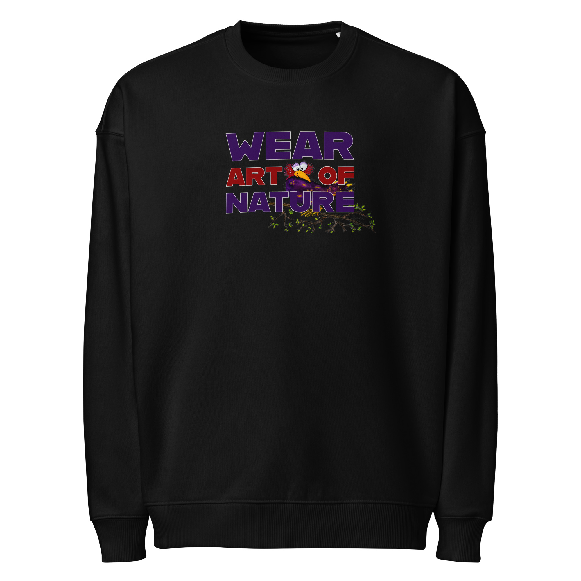 Raven Frontprint Oversize | Streetwear Rabe wear Art of Nature