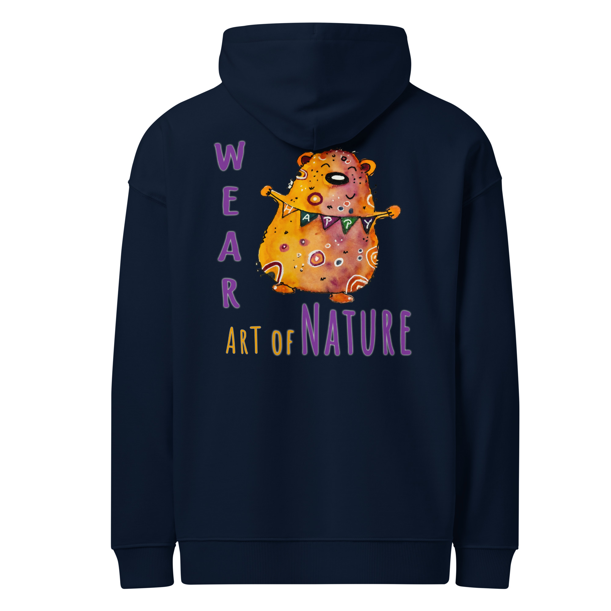 Bear L-Backprint Oversized Hoodie | Streetwear Bär Oversized Hoodie – Bild 2