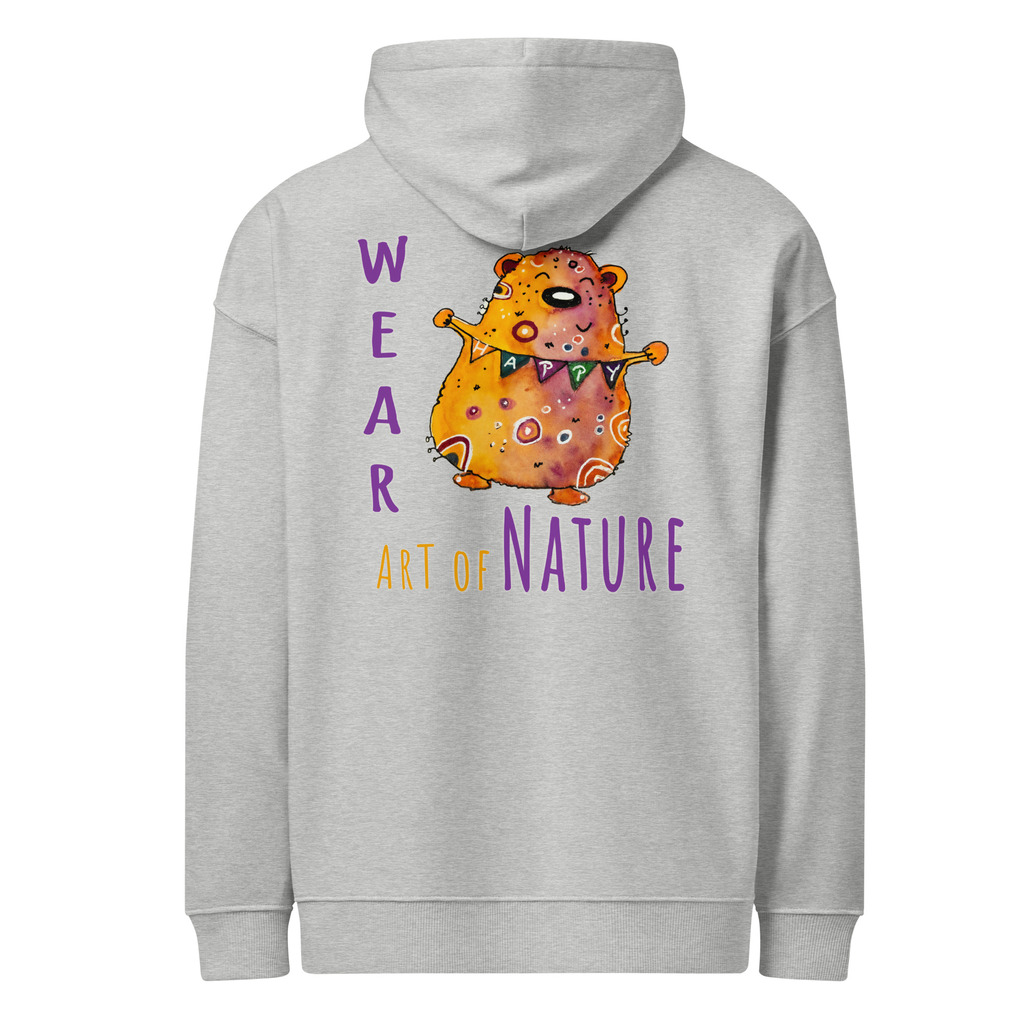 Bear L-Backprint Oversized Hoodie | Streetwear Bär Oversized Hoodie – Bild 3