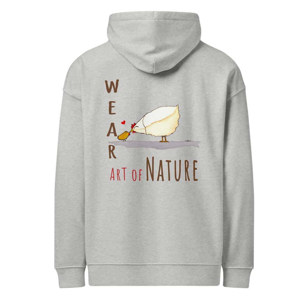 Chicken L-Backprint Oversized Hoodie | Streetwear Huhn Oversized Hoodie