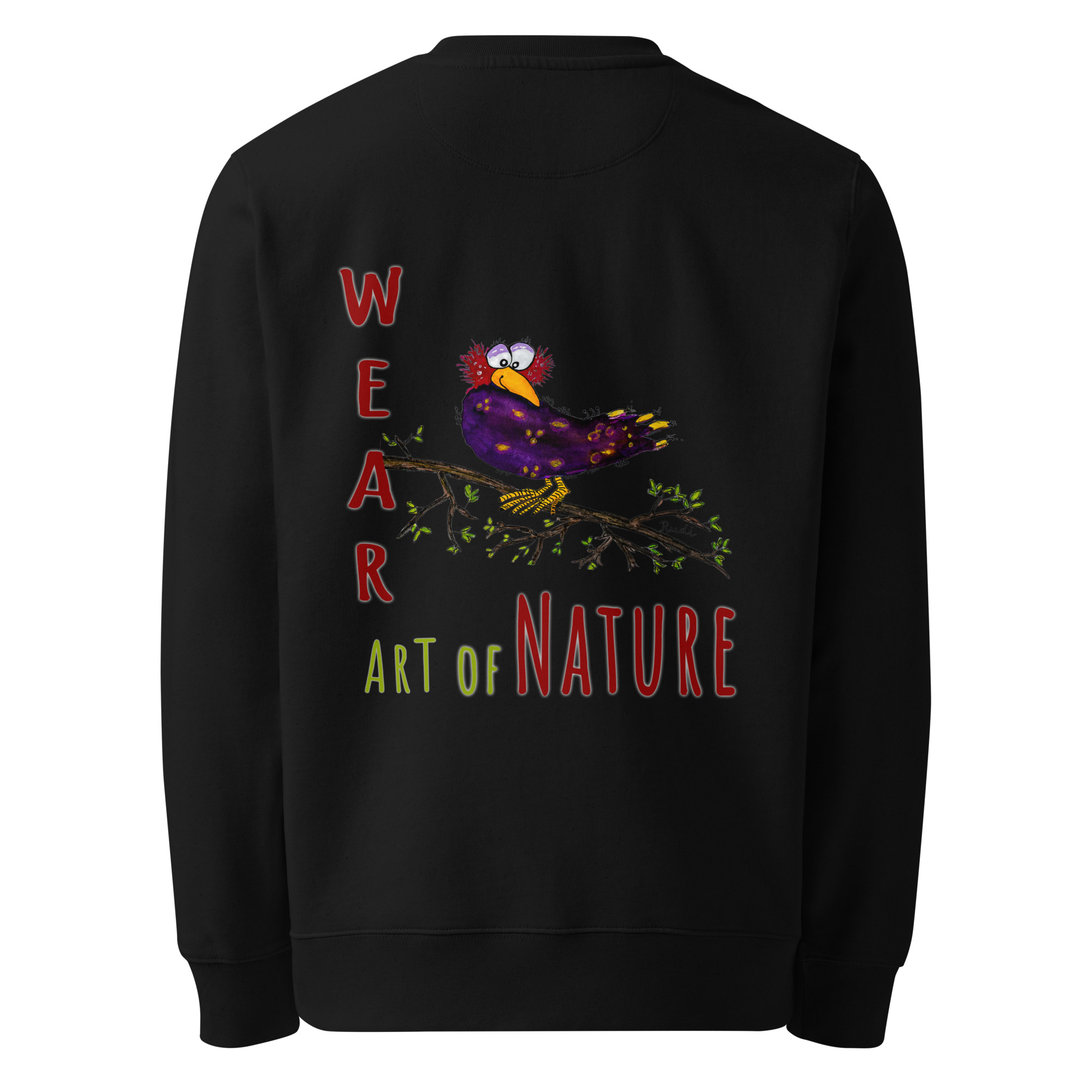 Raven L-Backprint Sweatshirt | Rabe Streetwear Pullover – Bild 4