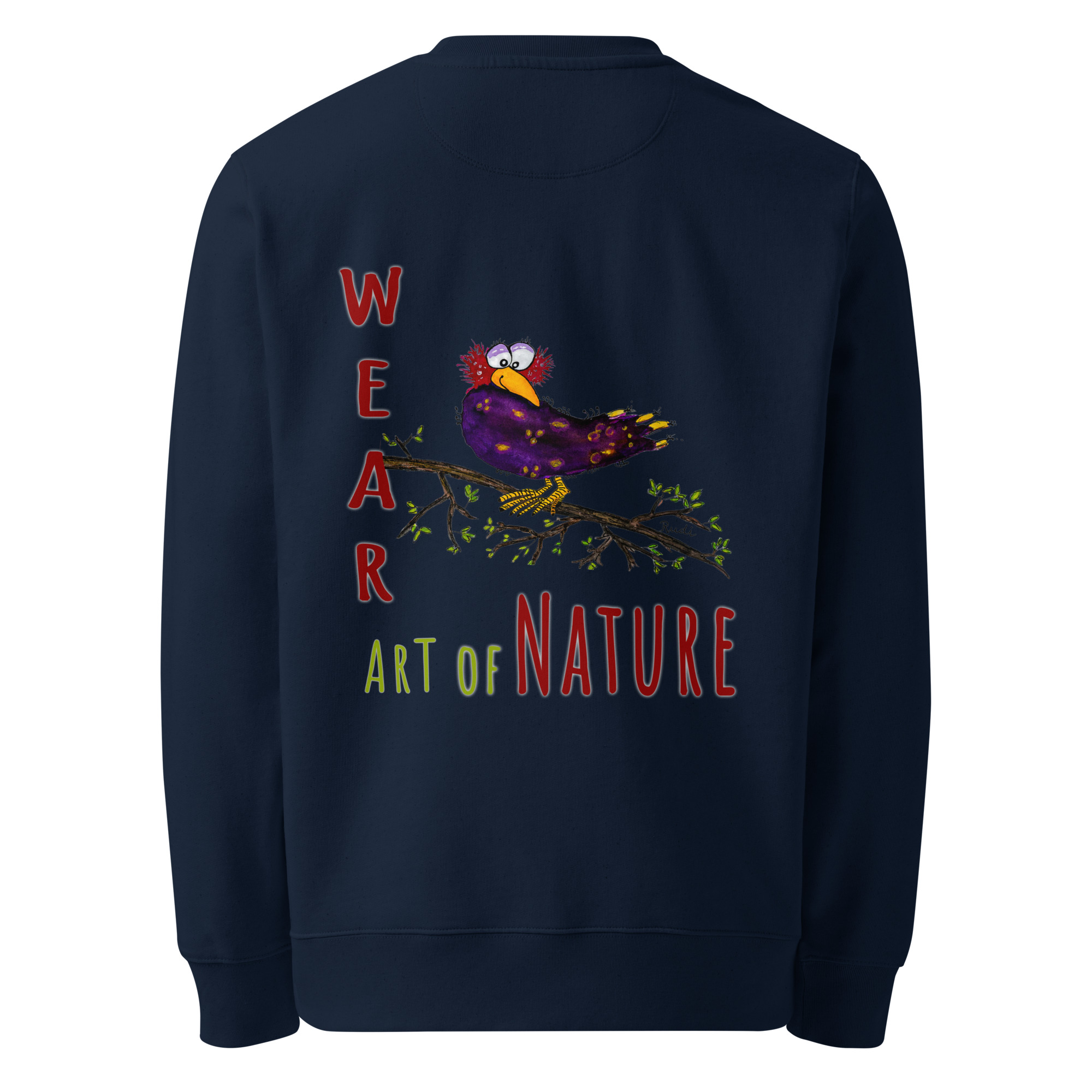 Raven L-Backprint Sweatshirt | Rabe Streetwear Pullover – Bild 5