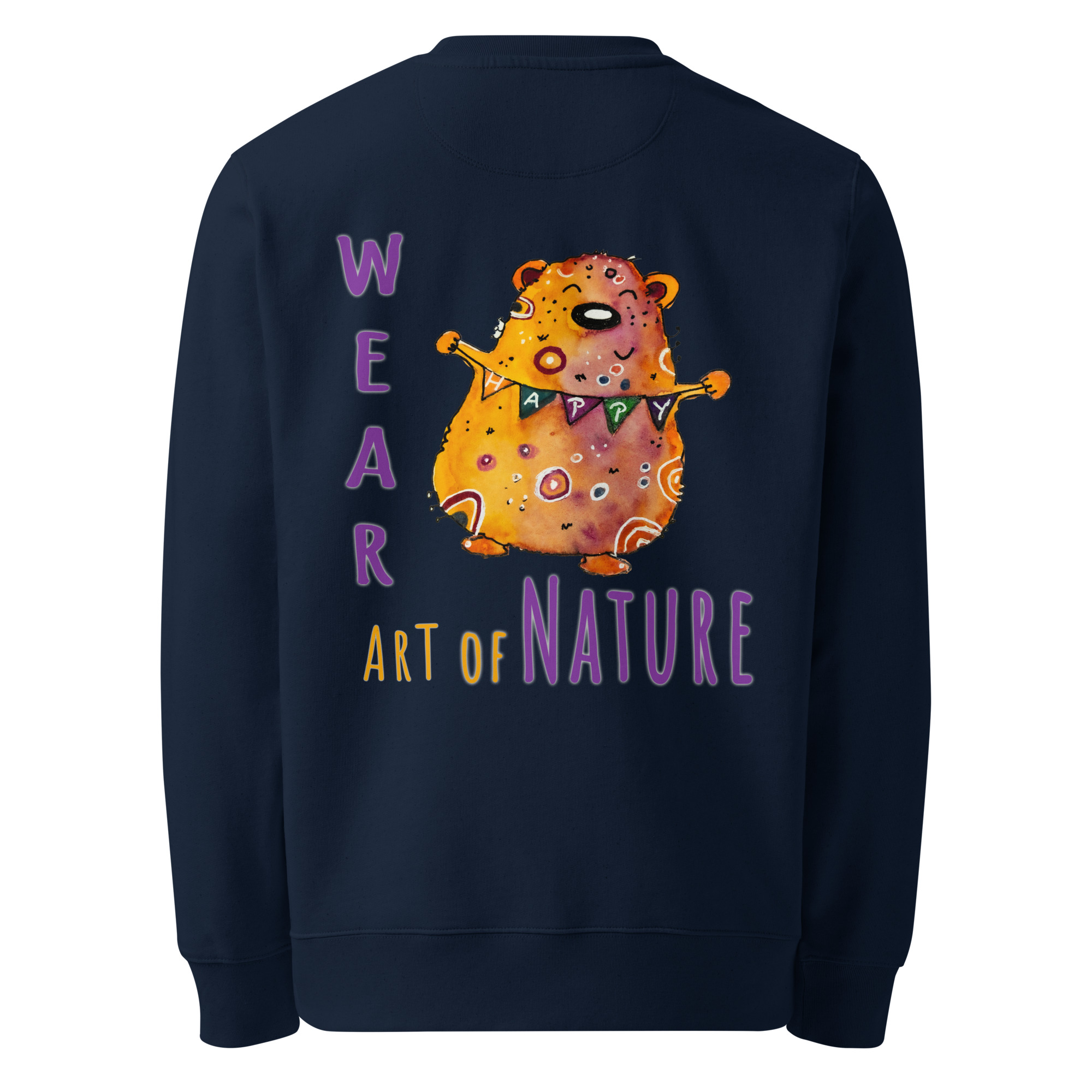 Bear L-Backprint Sweatshirt | Bär Streetwear Pullover – Bild 5