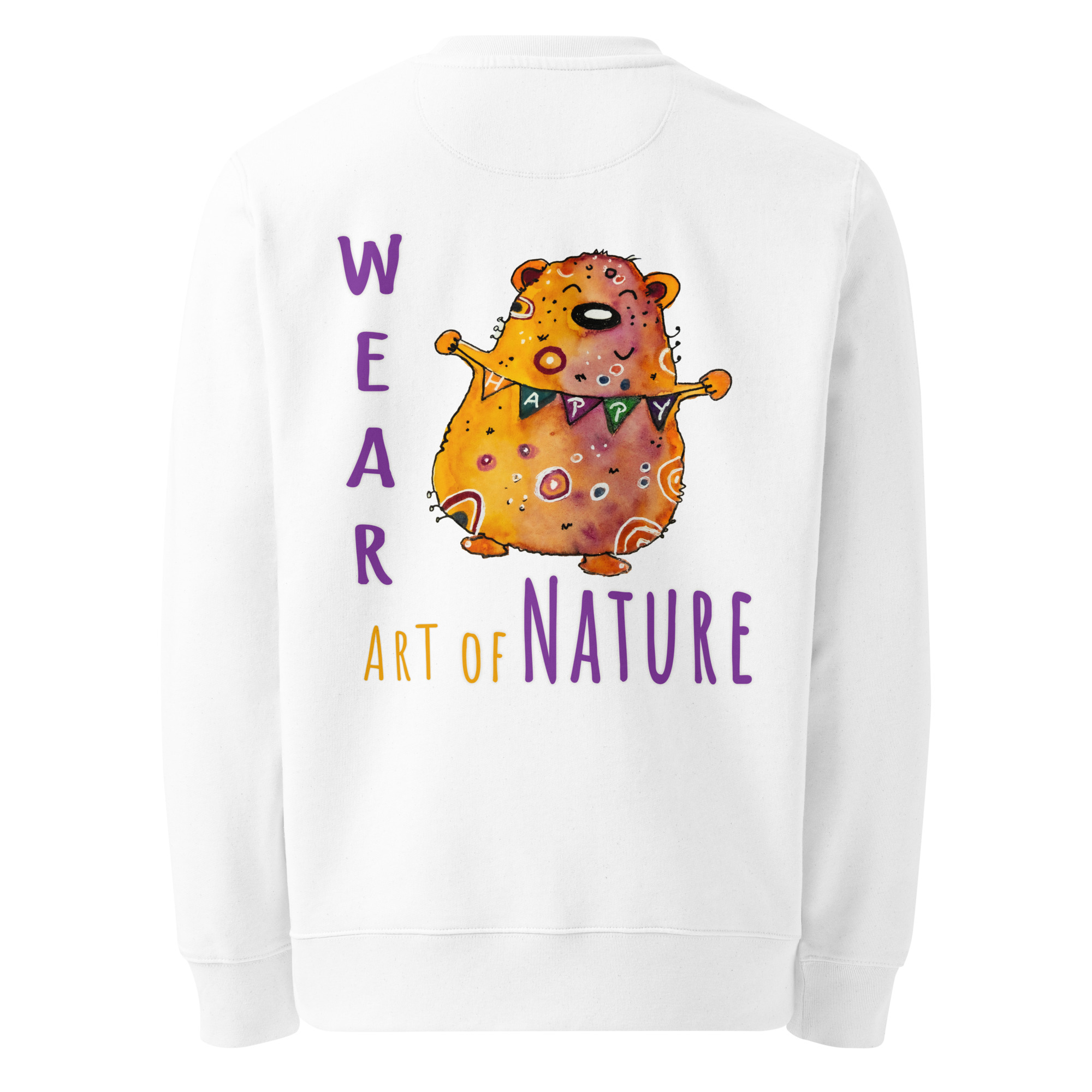 Bear L-Backprint Sweatshirt | Bär Streetwear Pullover – Bild 6