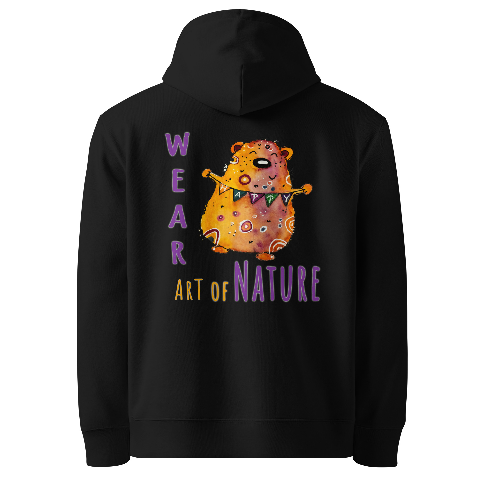 Bear L-Backprint Hoodie | Bär Streetwear Hoodie – Bild 5