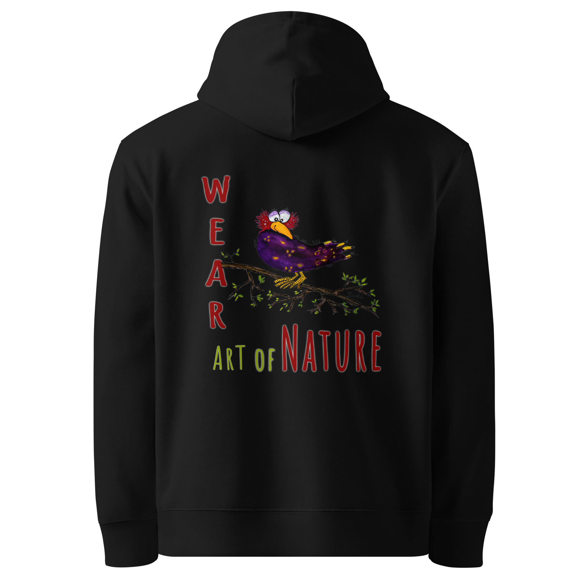 Raven L-Backprint Hoodie | Rabe Streetwear Hoodie – Bild 5